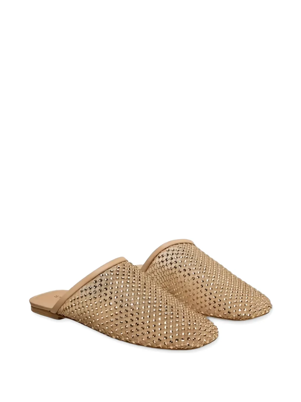 Stuart Weitzman crystal-embellished sandals Beige