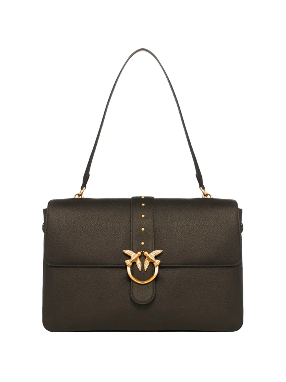 PINKO Extra Love Bag Slouchy leather shoulder bag - Marrone