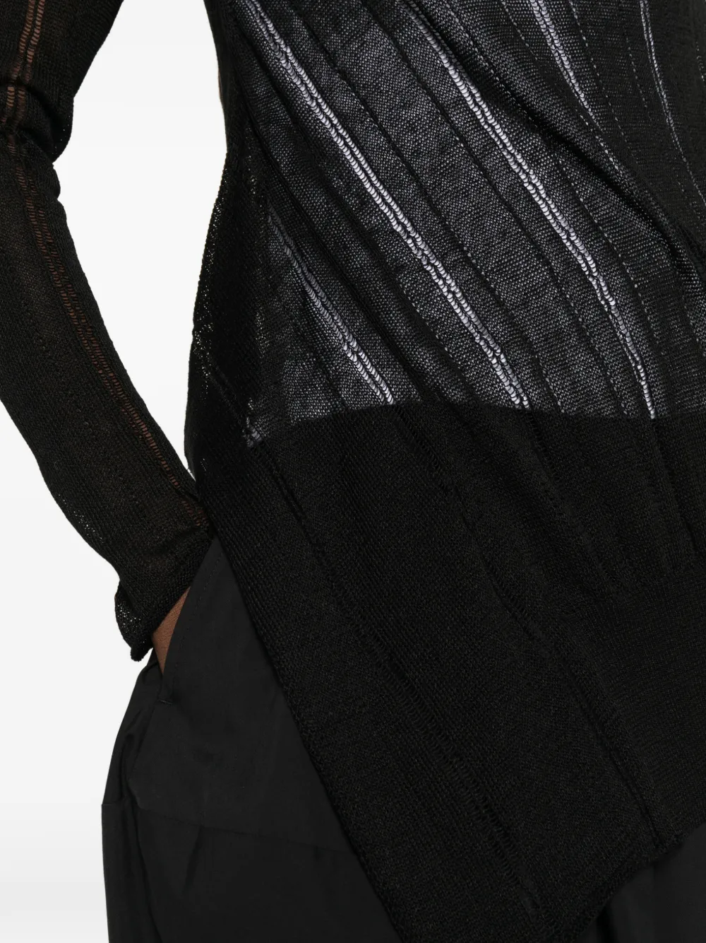 Yohji Yamamoto Trui met asymmetrische afwerking Zwart