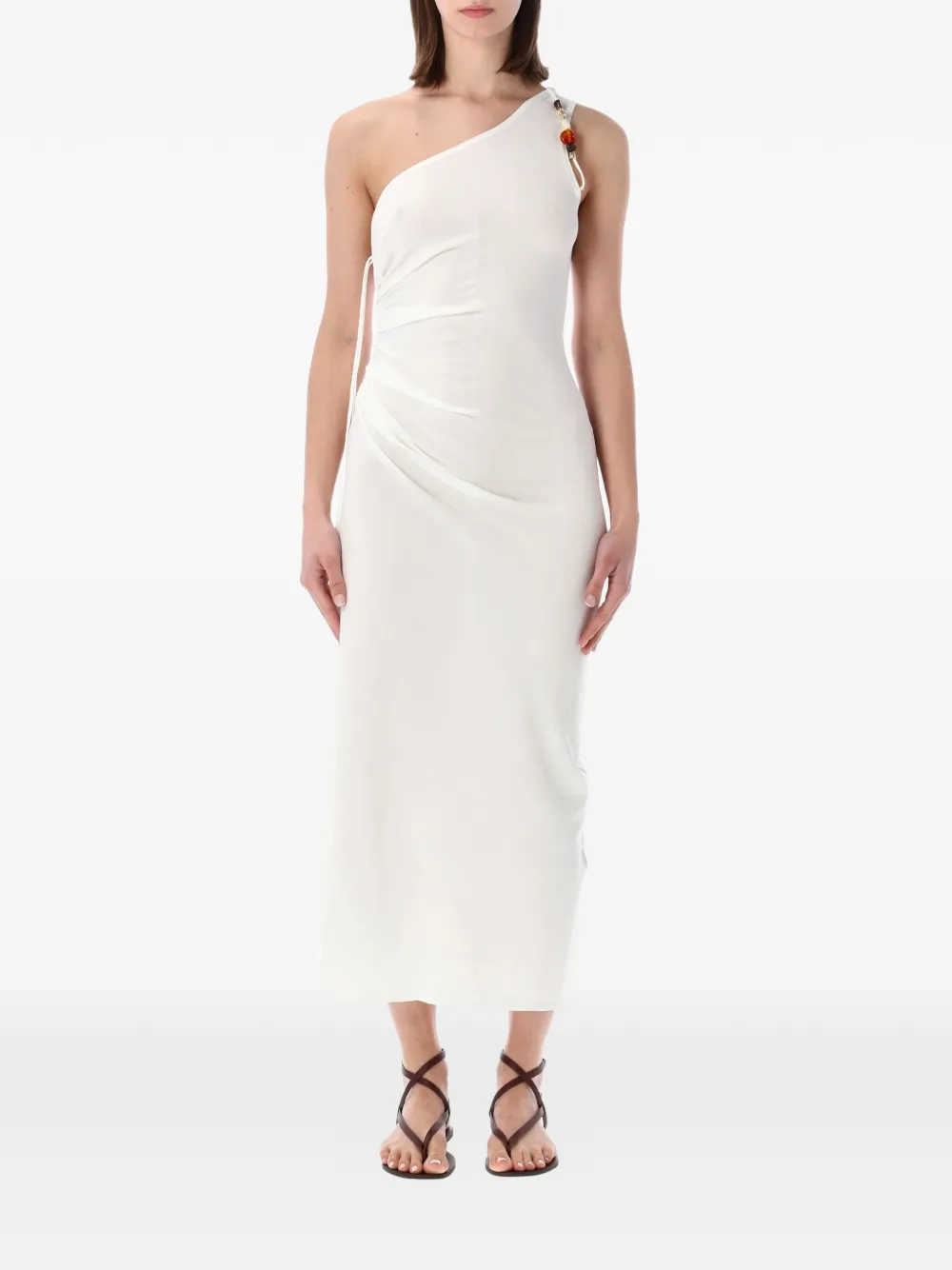 Sessùn Leite one-shoulder dress - Bianco