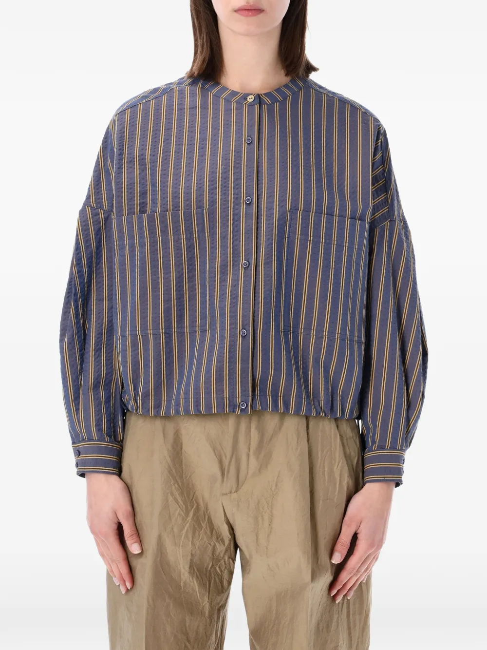 Sessun Cadaques Stripe-print Shirt In Blue
