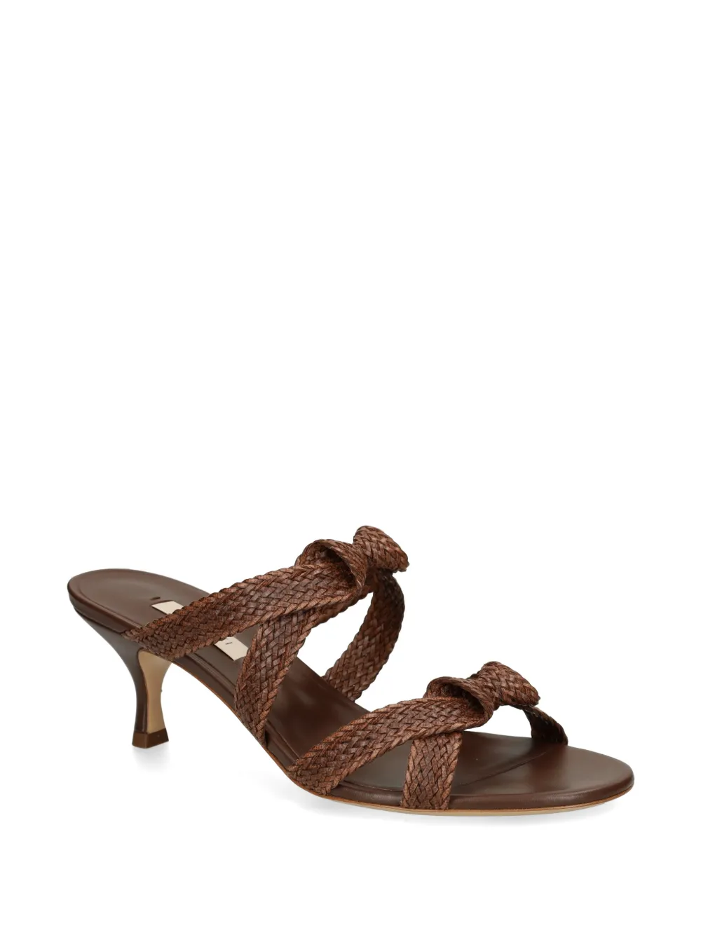 Casadei Julia woven knotted sandals Bruin