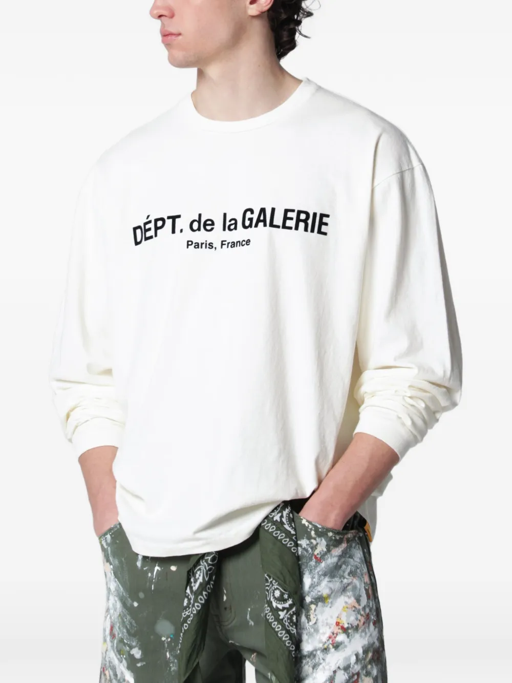 GALLERY DEPT. FRENCH LOGO LUX long-sleeve T-shirt - Toni neutri