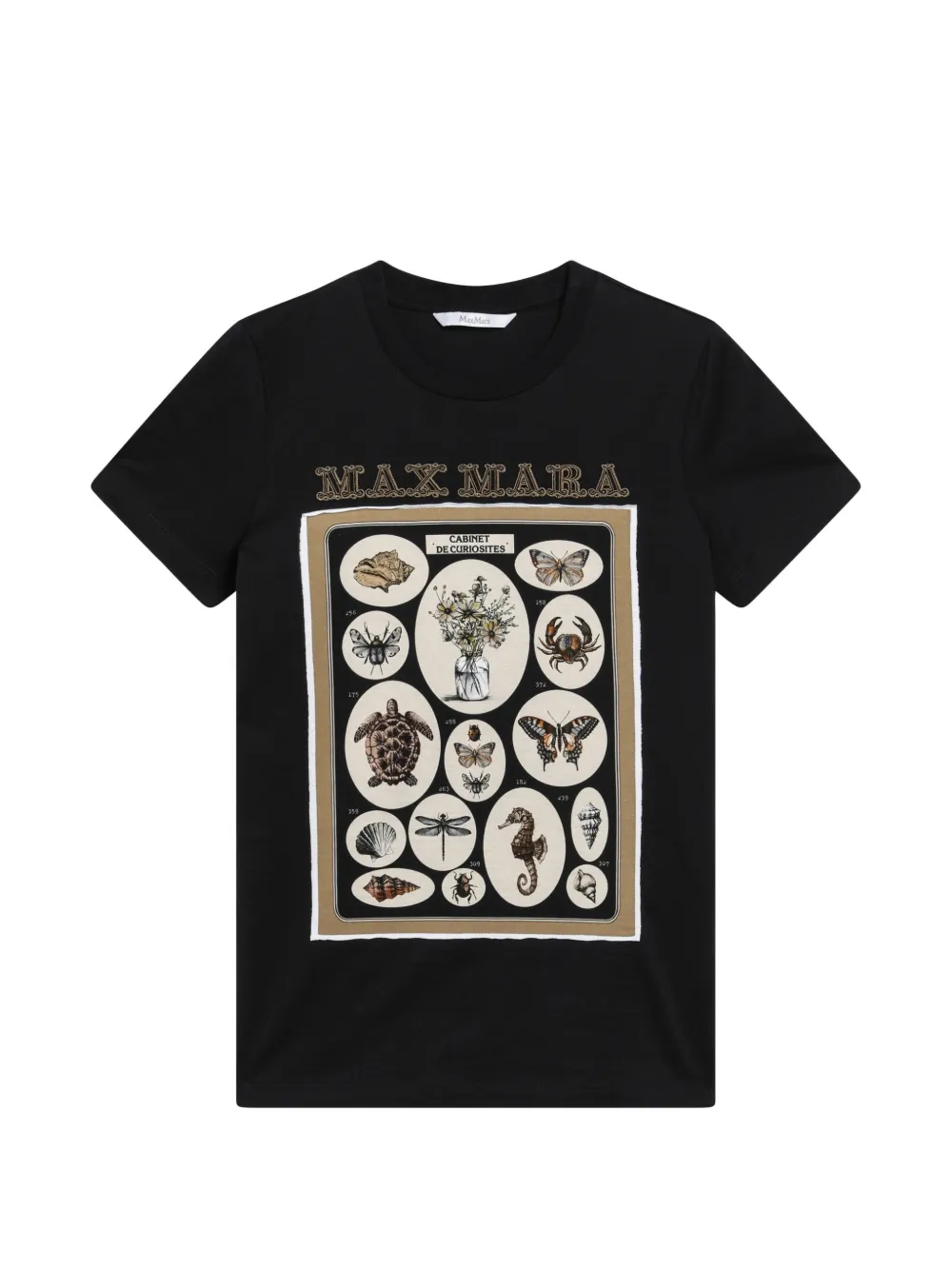 Max Mara T-shirt con grafica - Nero