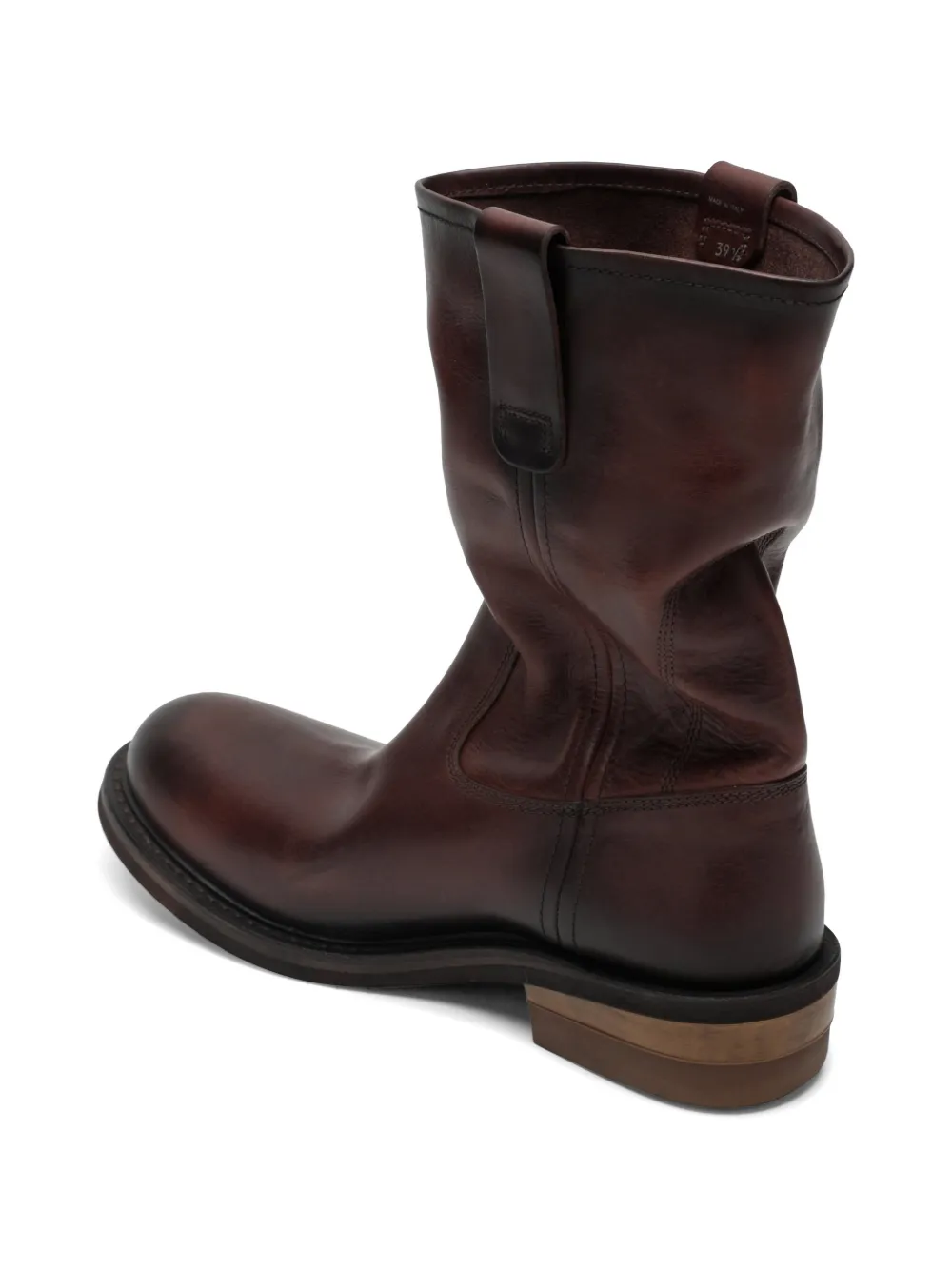 Miu Foule logo-embossed leather ankle boots Bruin