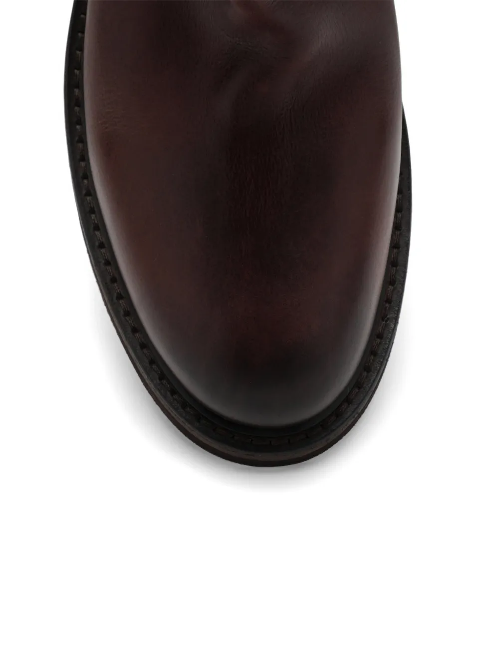 Miu Foule logo-embossed leather ankle boots Bruin