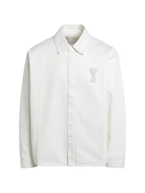AMI Paris logo-patch overshirt