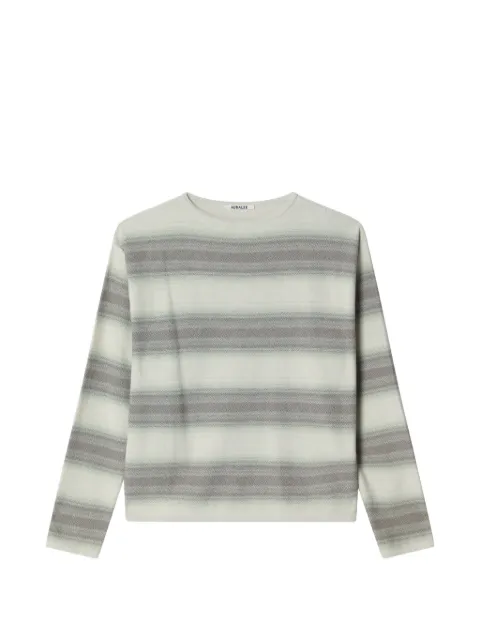 Auralee gradient-stripe boat-neck sweater