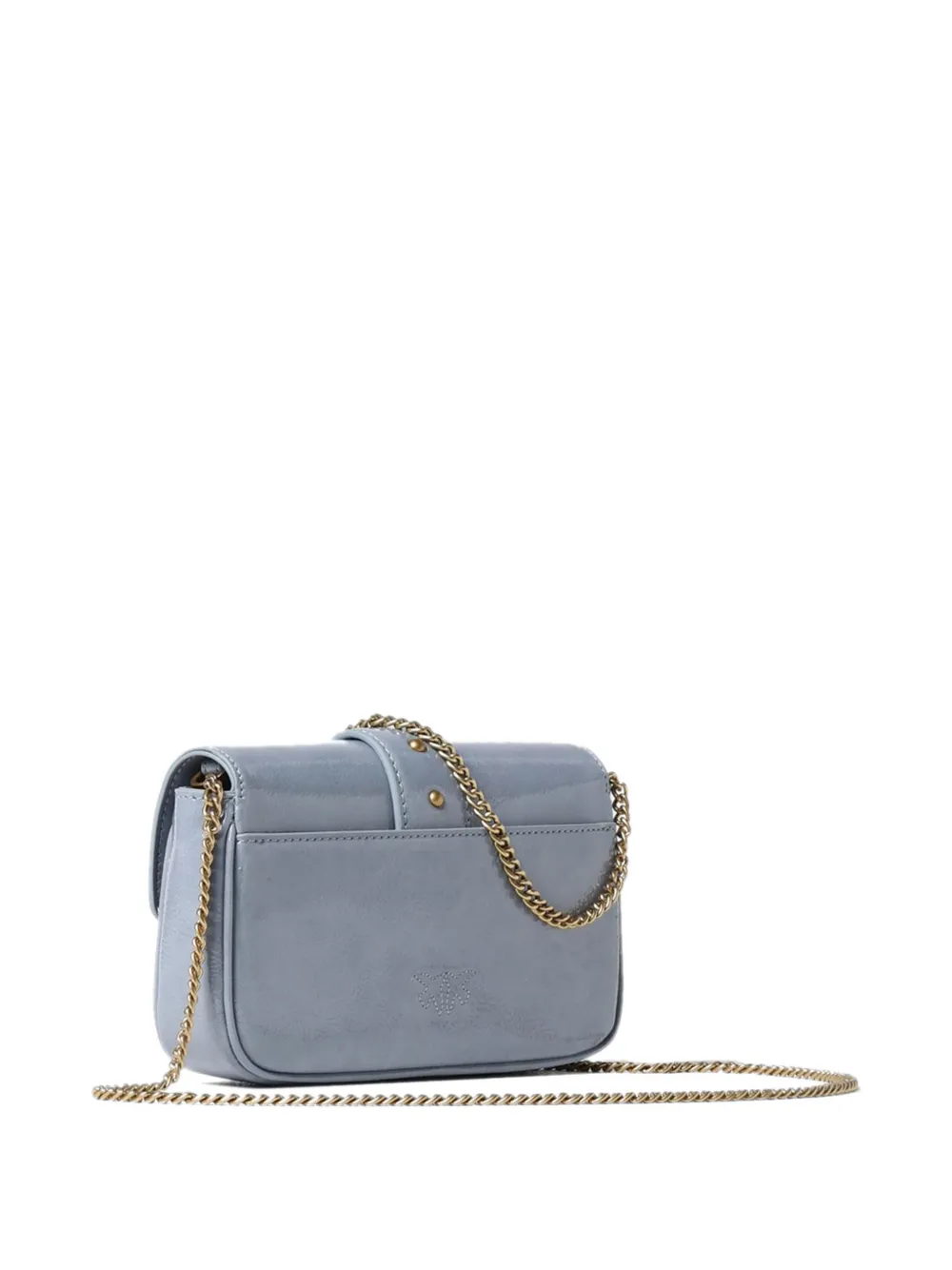 PINKO Love Birds gelakte schoudertas Blauw