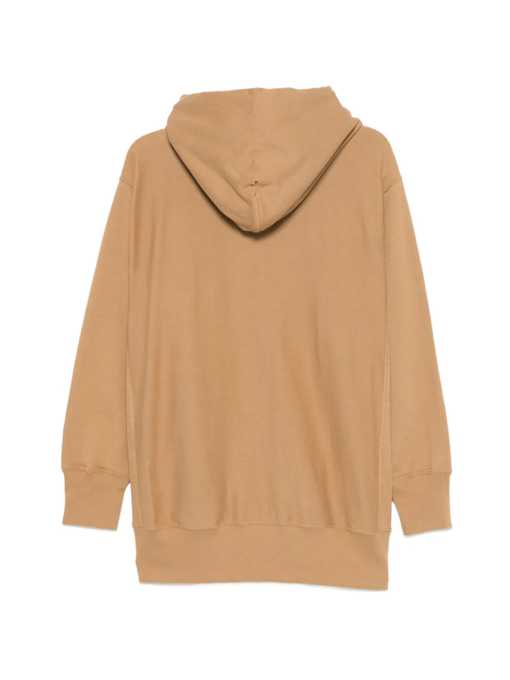 Undercover Hoodie met logopatch en drievoudige rits Beige