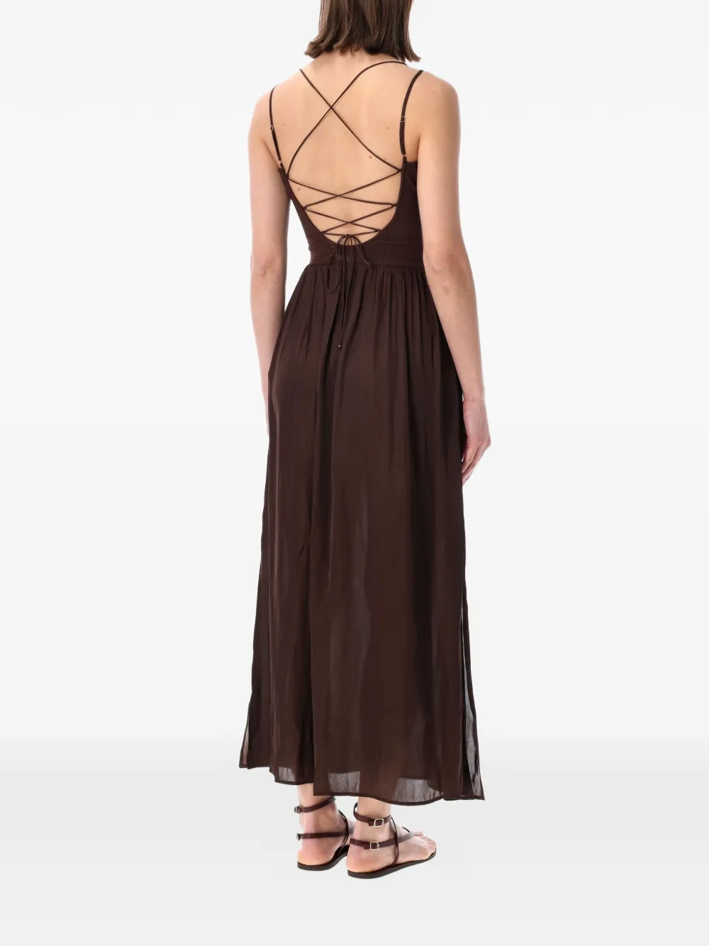 Sessùn Sweet Mambo jurk met veters Bruin
