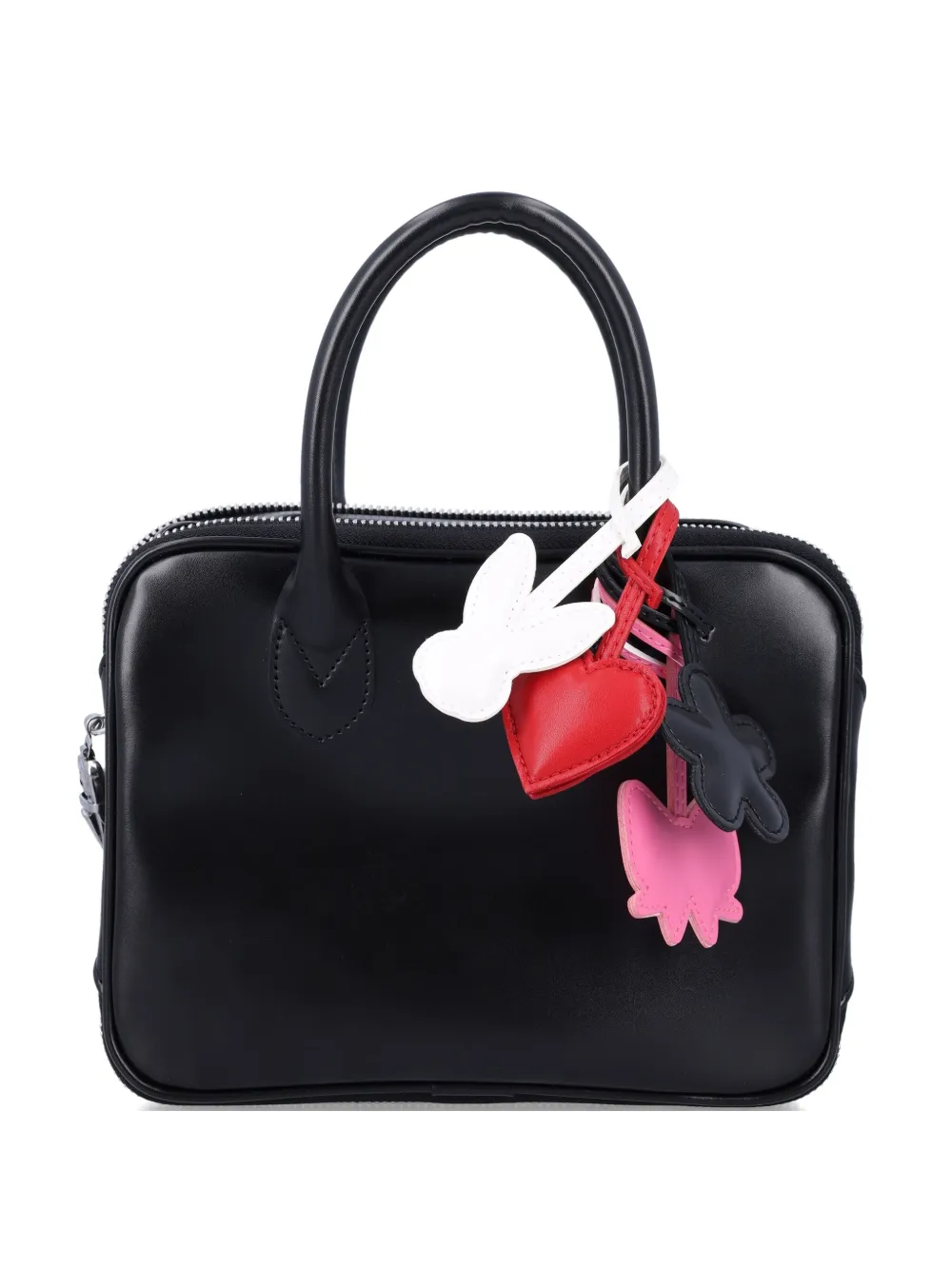 Comme Des Garçons Girl charm-detail leather bag - Black