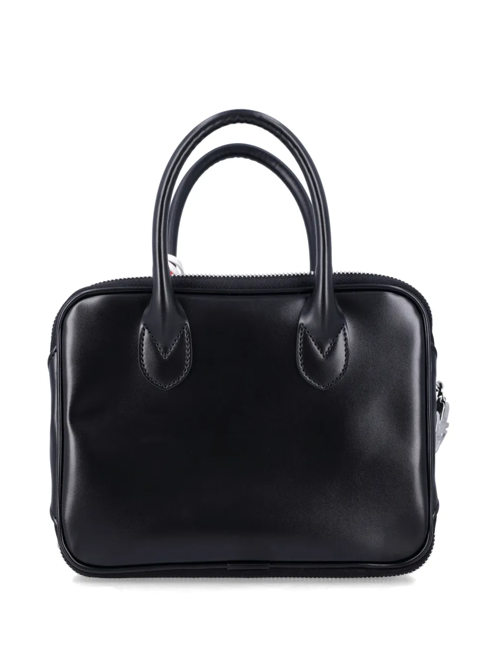 Comme Des Garçons Girl charm-detail Leather Bag | Black | FARFETCH