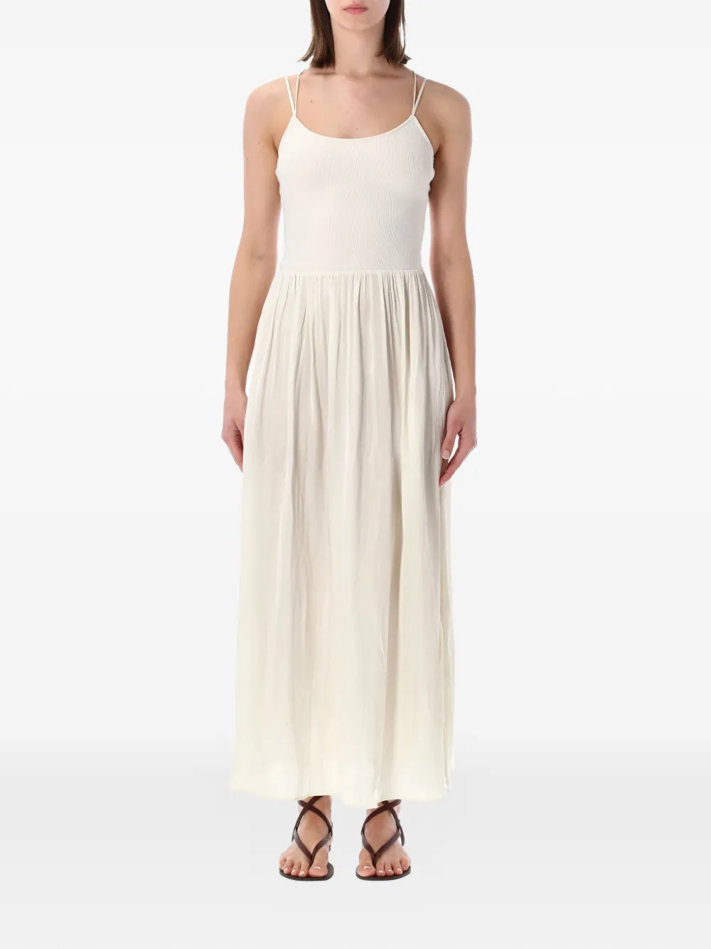 Sessun Sweet Mambo Lace-up Dress In Neutral