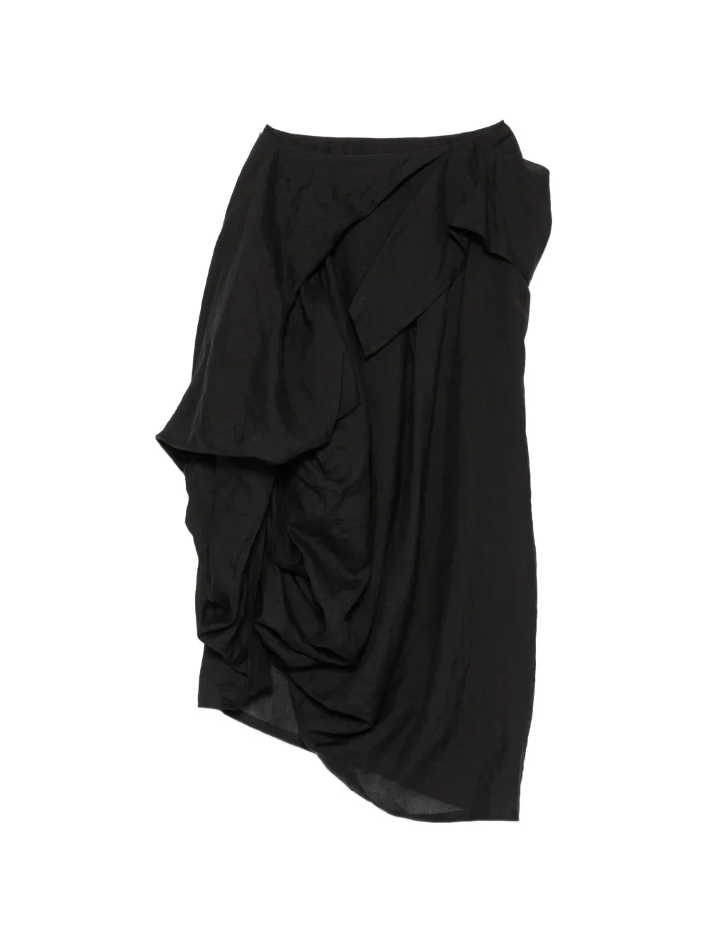Yohji Yamamoto asymmetric draped skirt - Black
