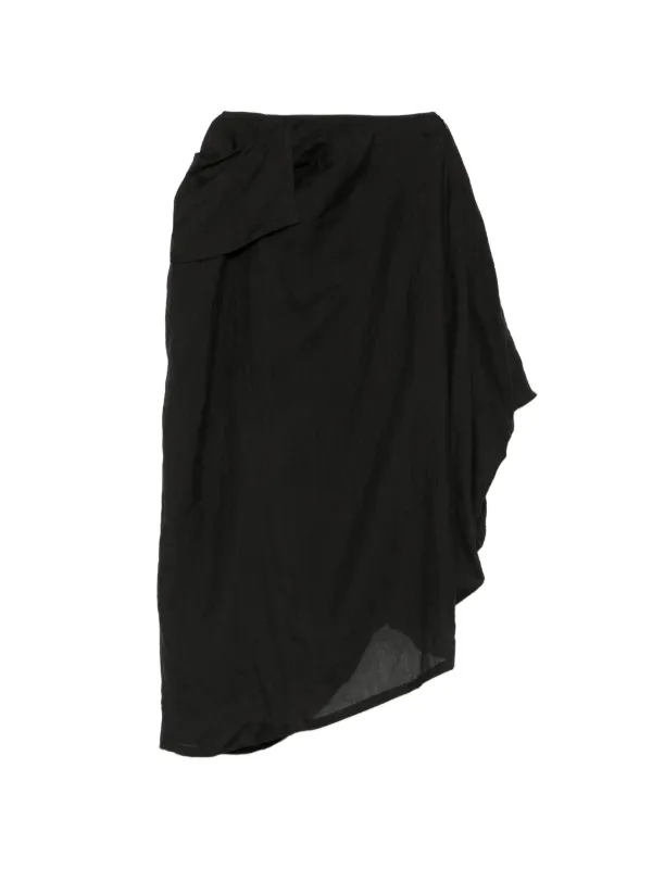Yohji Yamamoto ドレープ スカート | ブラック | FARFETCH JP
