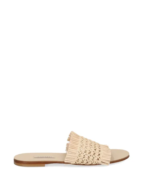 Casadei woven fringe-detail sandals