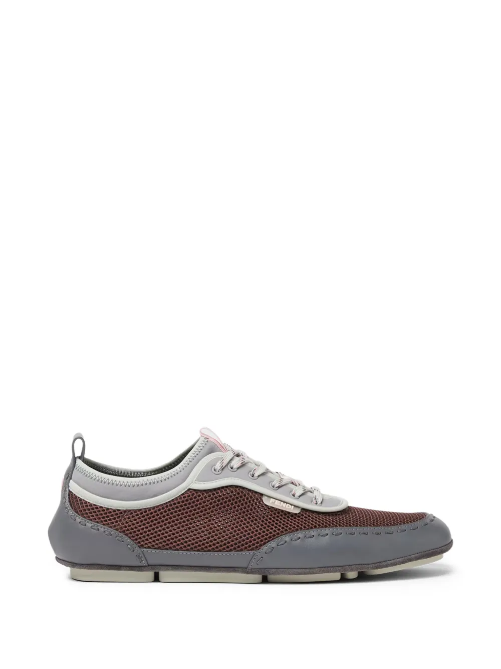 FENDI Fit mesh-upper panelled sneakers - Grey