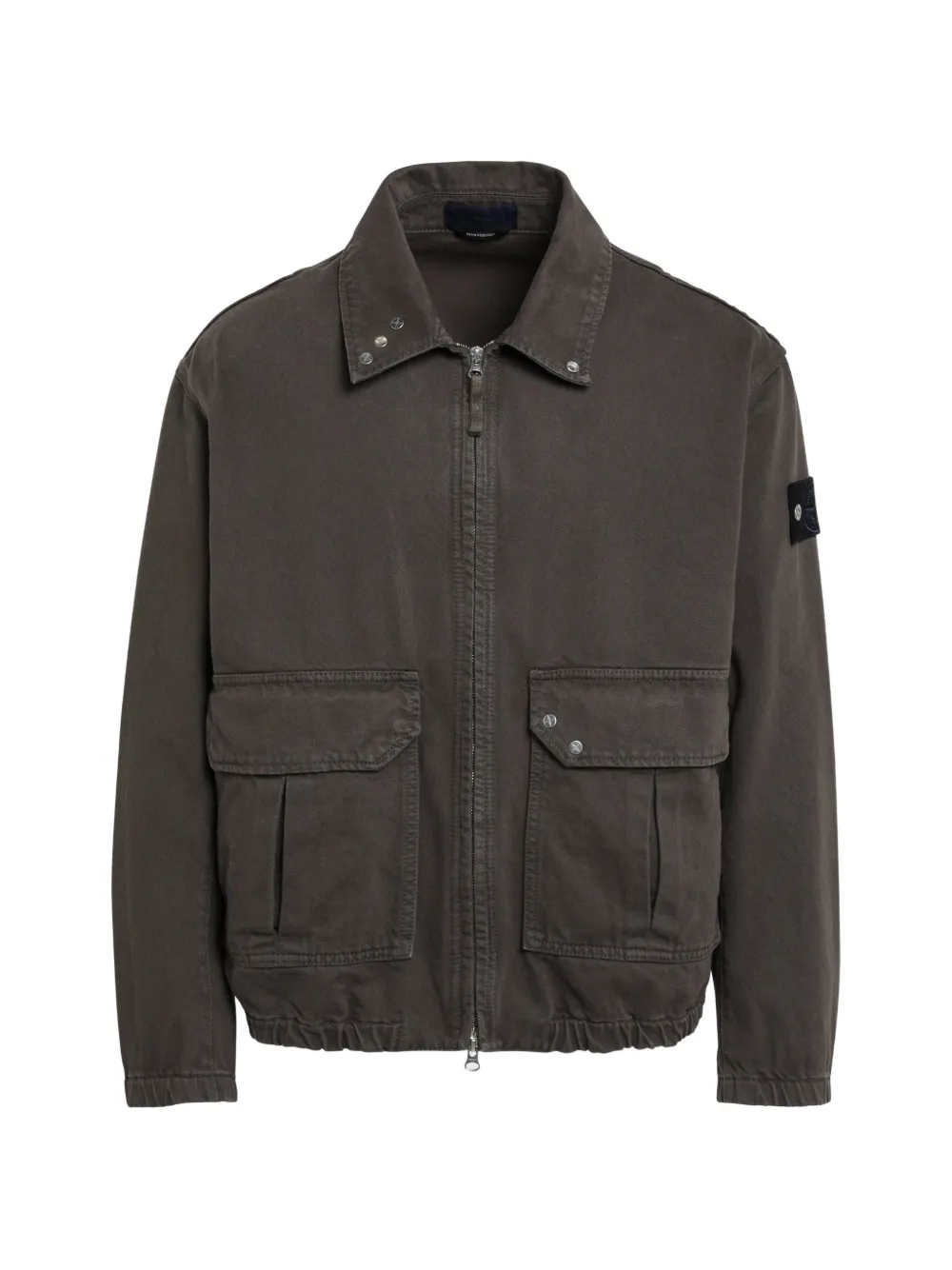 Stone Island logo-patch elbow-pad jacket - Braun
