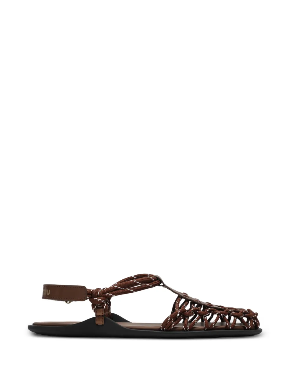 Miu rope-detail logo-plaque sandals Bruin