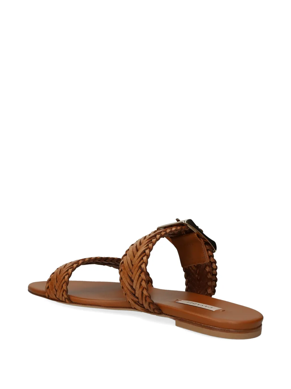 Casadei woven buckle-fastening sandals Bruin