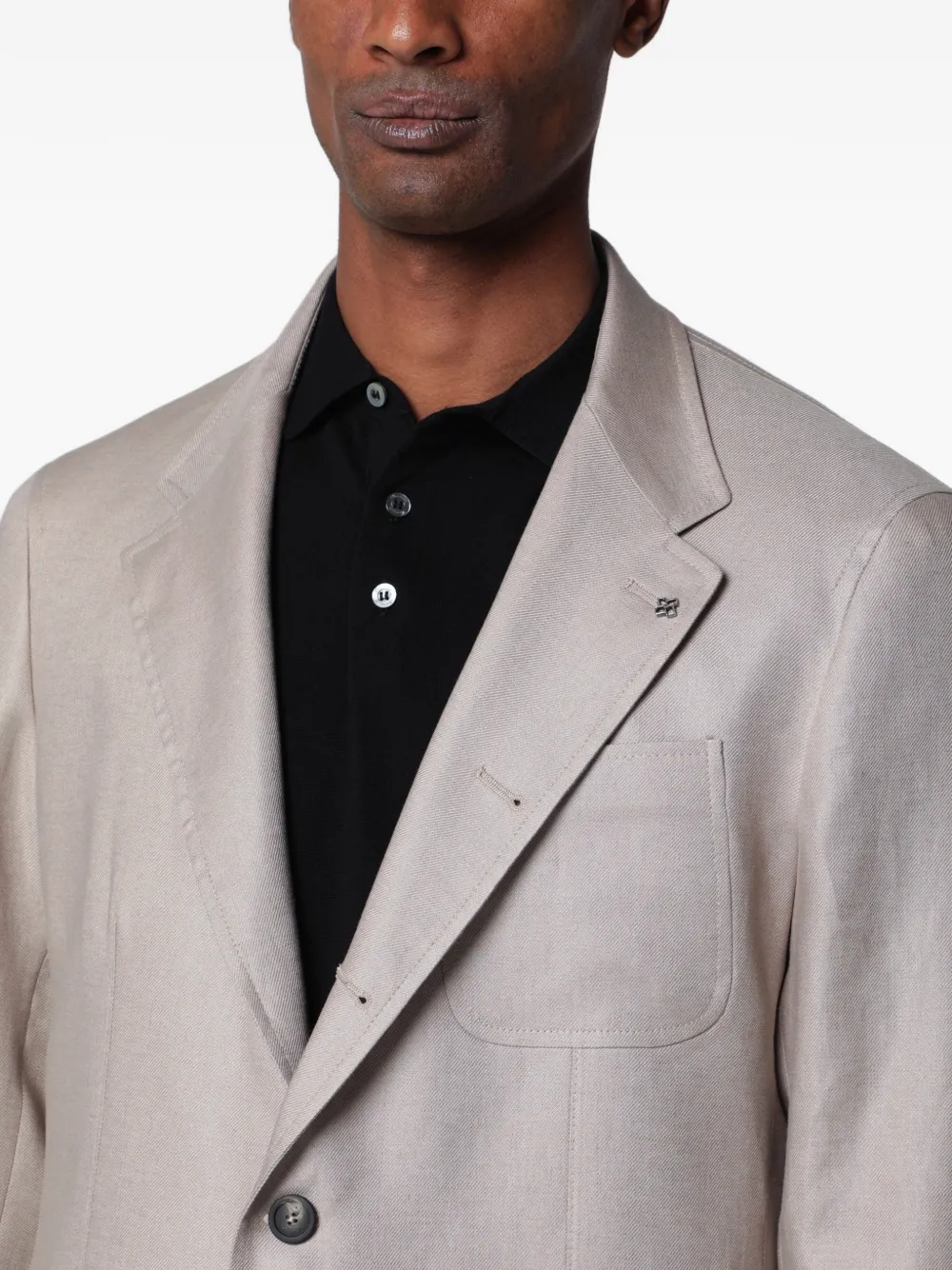 Tagliatore Blazer met enkele rij knopen Beige