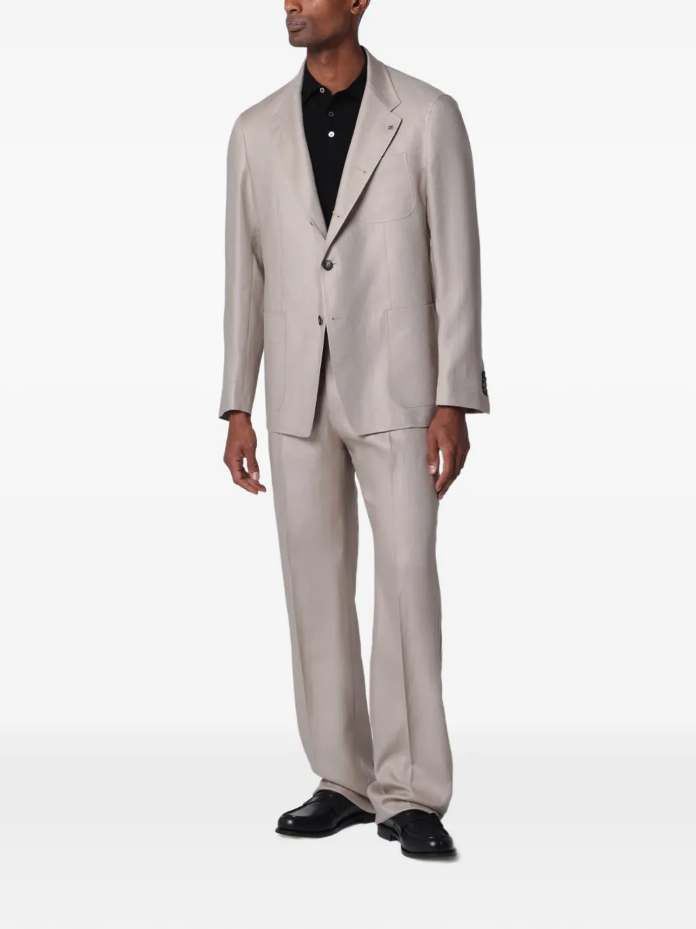 Tagliatore Blazer met enkele rij knopen Beige