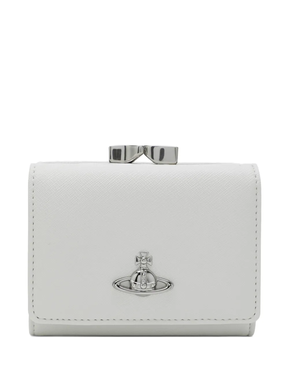 Vivienne Westwood Portafoglio piccolo con placca Orb - Bianco