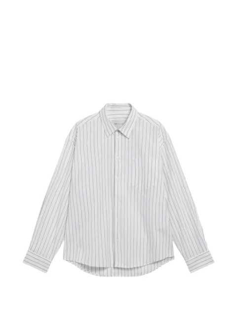 AMI Paris striped button-down boxy-fit shirt