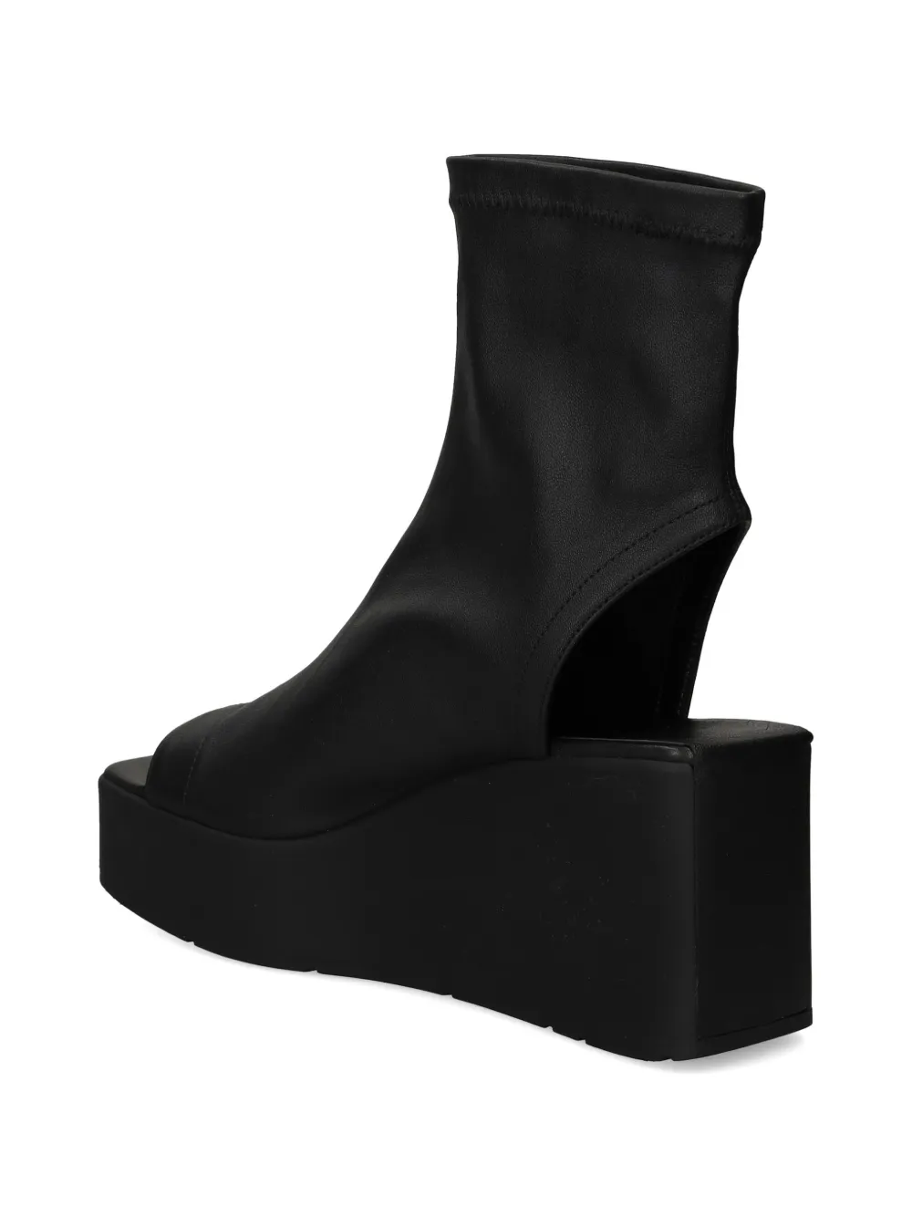 Vic Matie cut-out wedge sandals Zwart