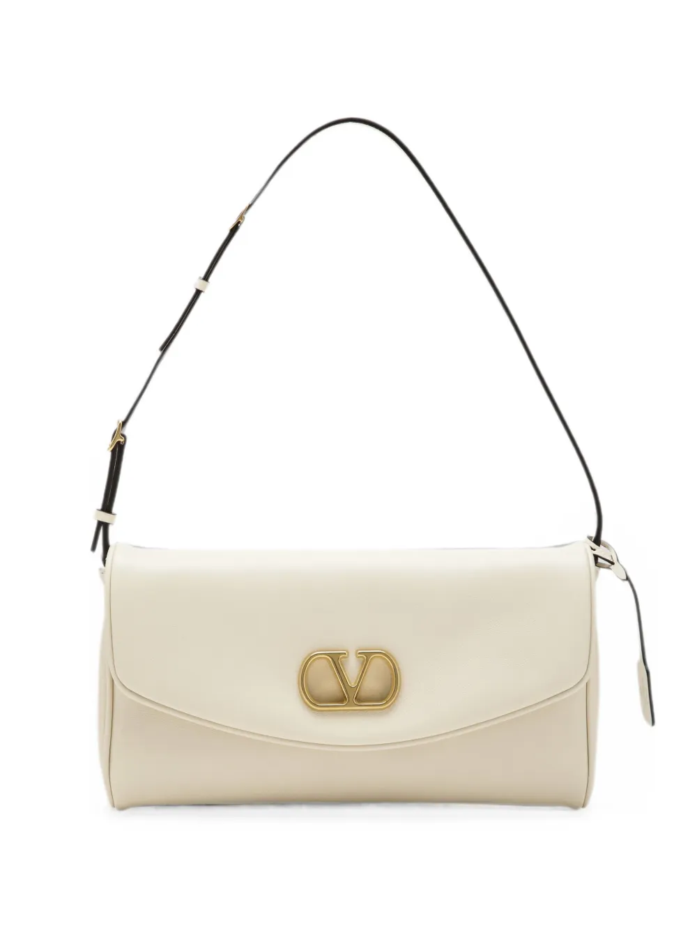 Valentino Garavani small DeVain leather shoulder bag - Toni neutri