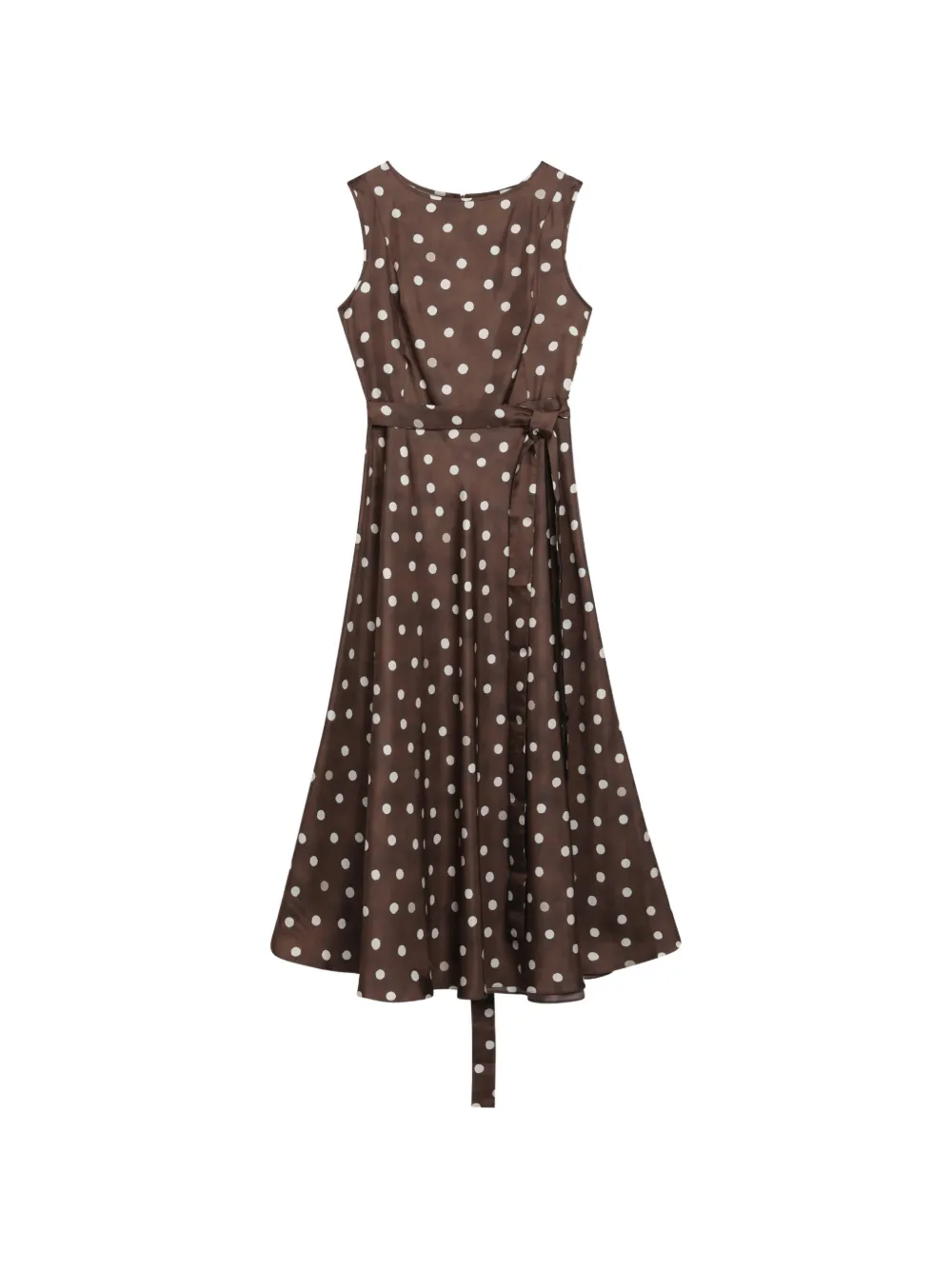 'S Max Mara Midikleid mit Polka Dots - Braun