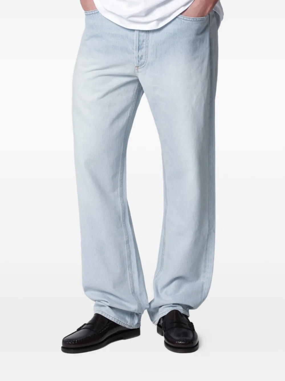 AGOLDE faded straight-leg jeans - Blau