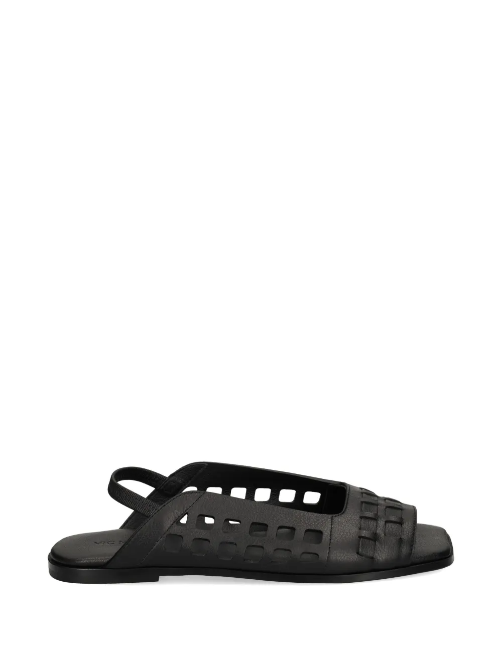 Vic Matie cut-out leather sandals Zwart