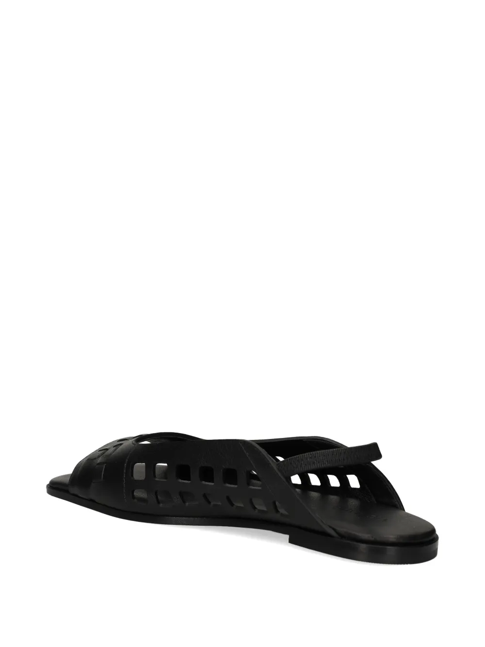 Vic Matie cut-out leather sandals Zwart
