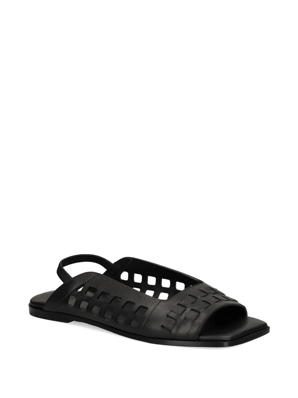 Vic Matie cut-out leather sandals Zwart