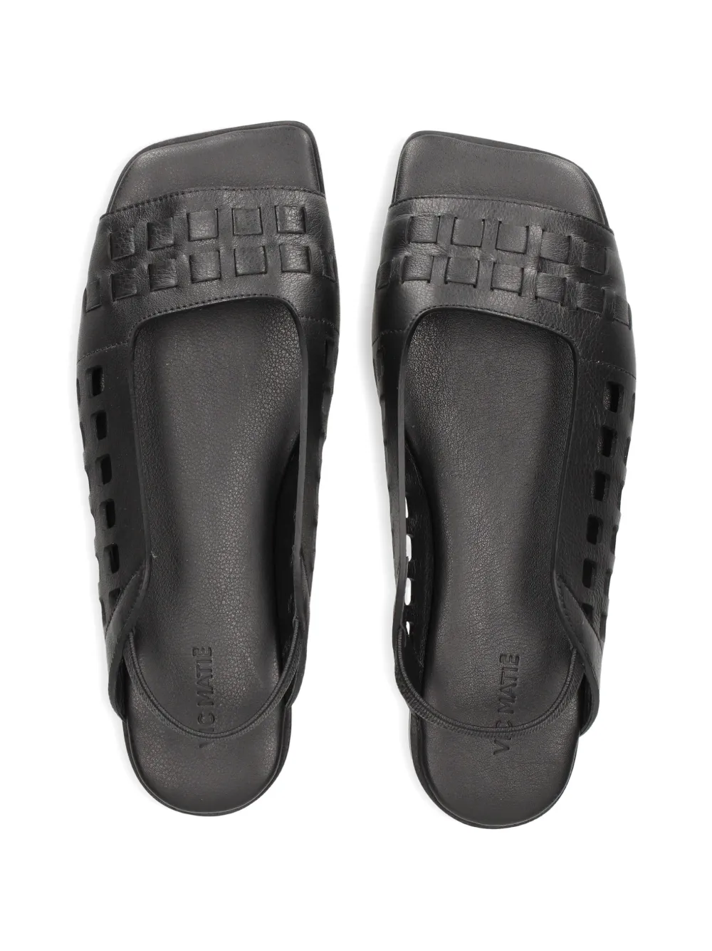 Vic Matie cut-out leather sandals Zwart