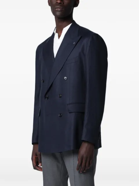 Tagliatore double-breasted peak-lapel blazer