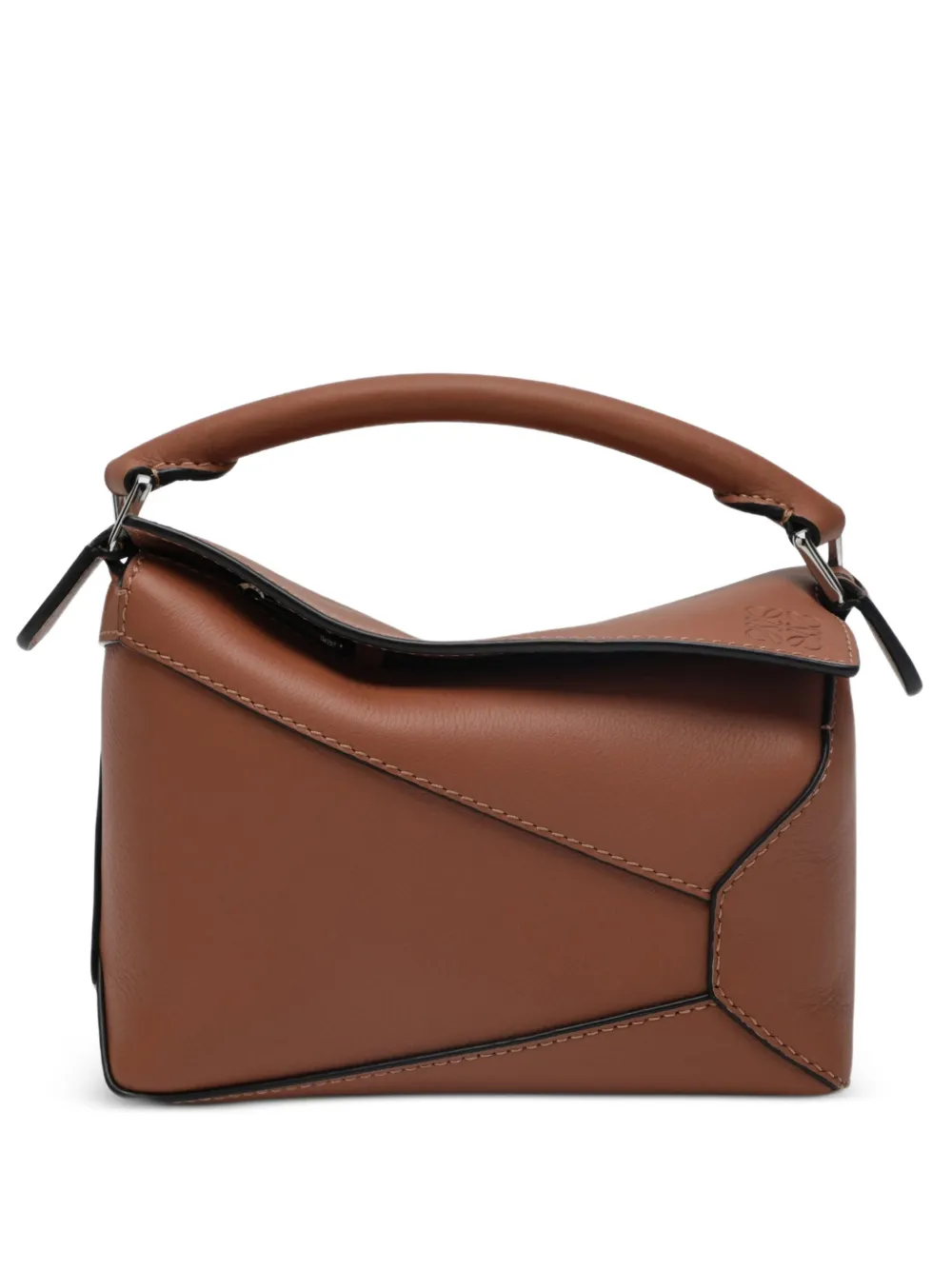 LOEWE mini Puzzle Edge tote bag - Marrone