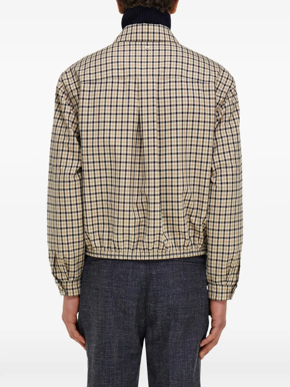Ferragamo Geruit bomberjack Beige