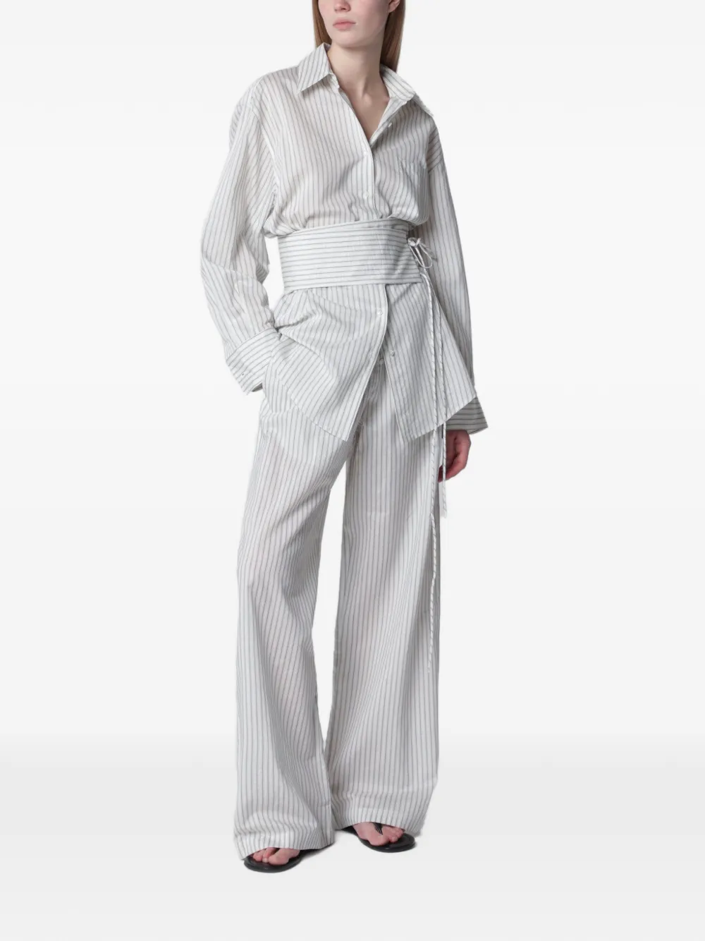  Róhe Camisa A Rayas - Blanco 