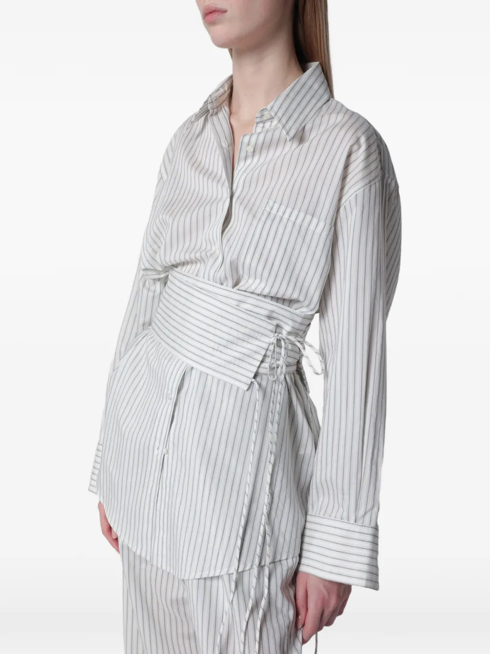  Róhe Camisa A Rayas - Blanco 