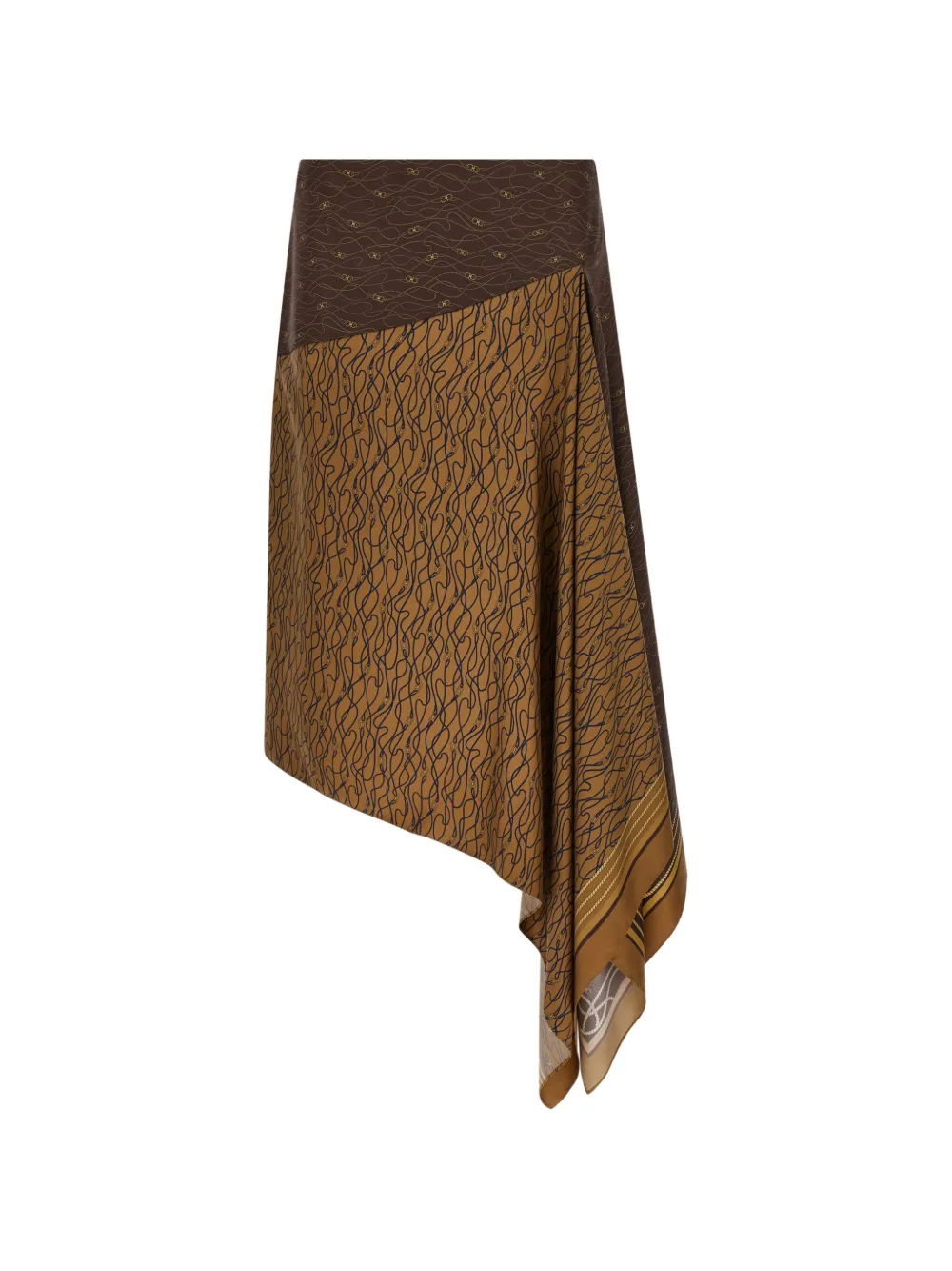 Ferragamo handkerchief skirt - Brown