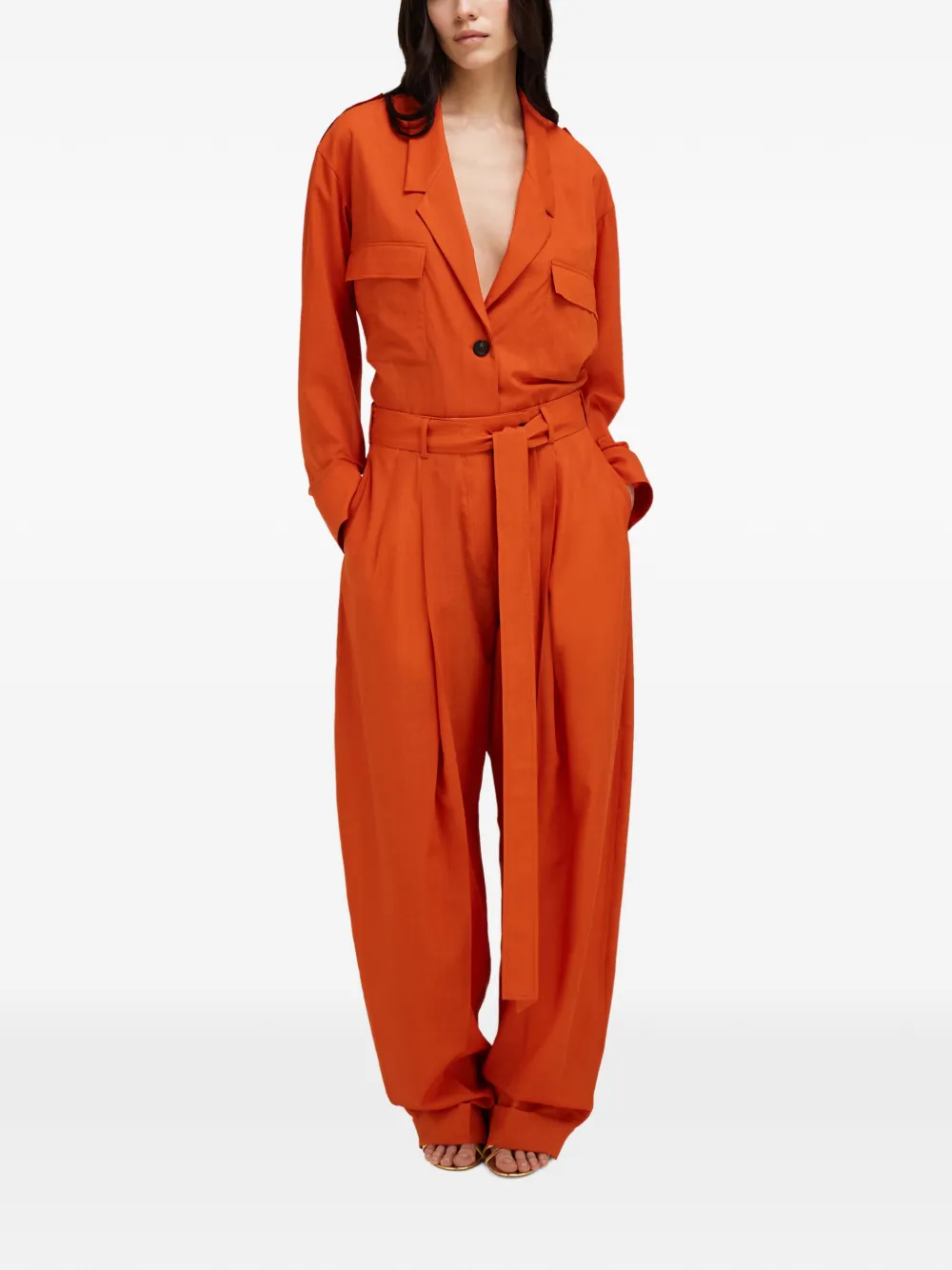 Ferragamo Broek met wijde pijpen Oranje