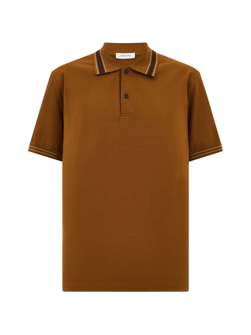 Ferragamo short-sleeve polo shirt - Marrone