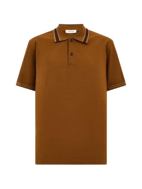 Ferragamo striped-trim cotton polo shirt
