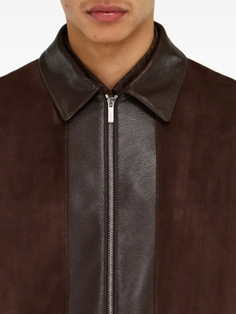 Ferragamo deerskin leather and suede blouson