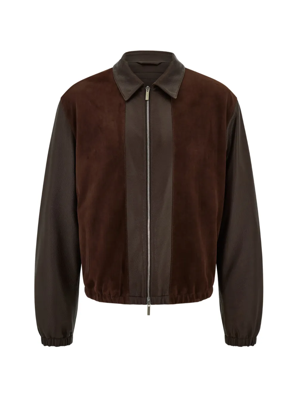 Ferragamo Blusa in pelle di cervo e pelle scamosciata - Marrone