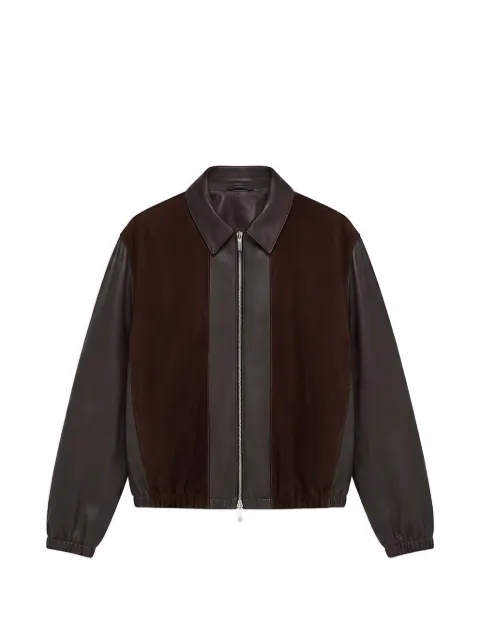 Ferragamo deerskin leather and suede blouson