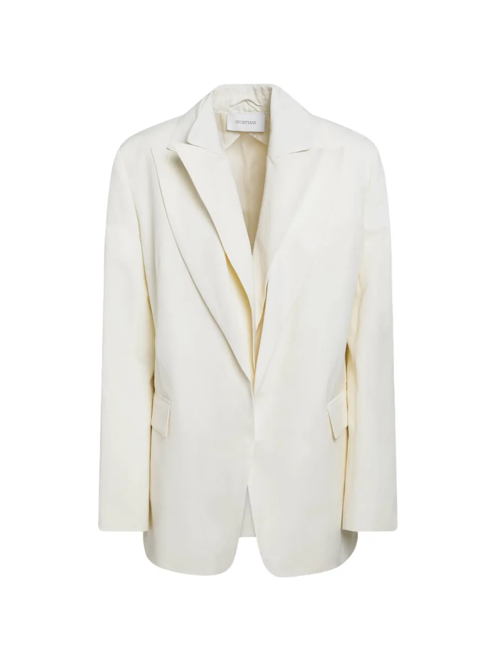 Sportmax peak-lapel flap-pocket blazer - Toni neutri